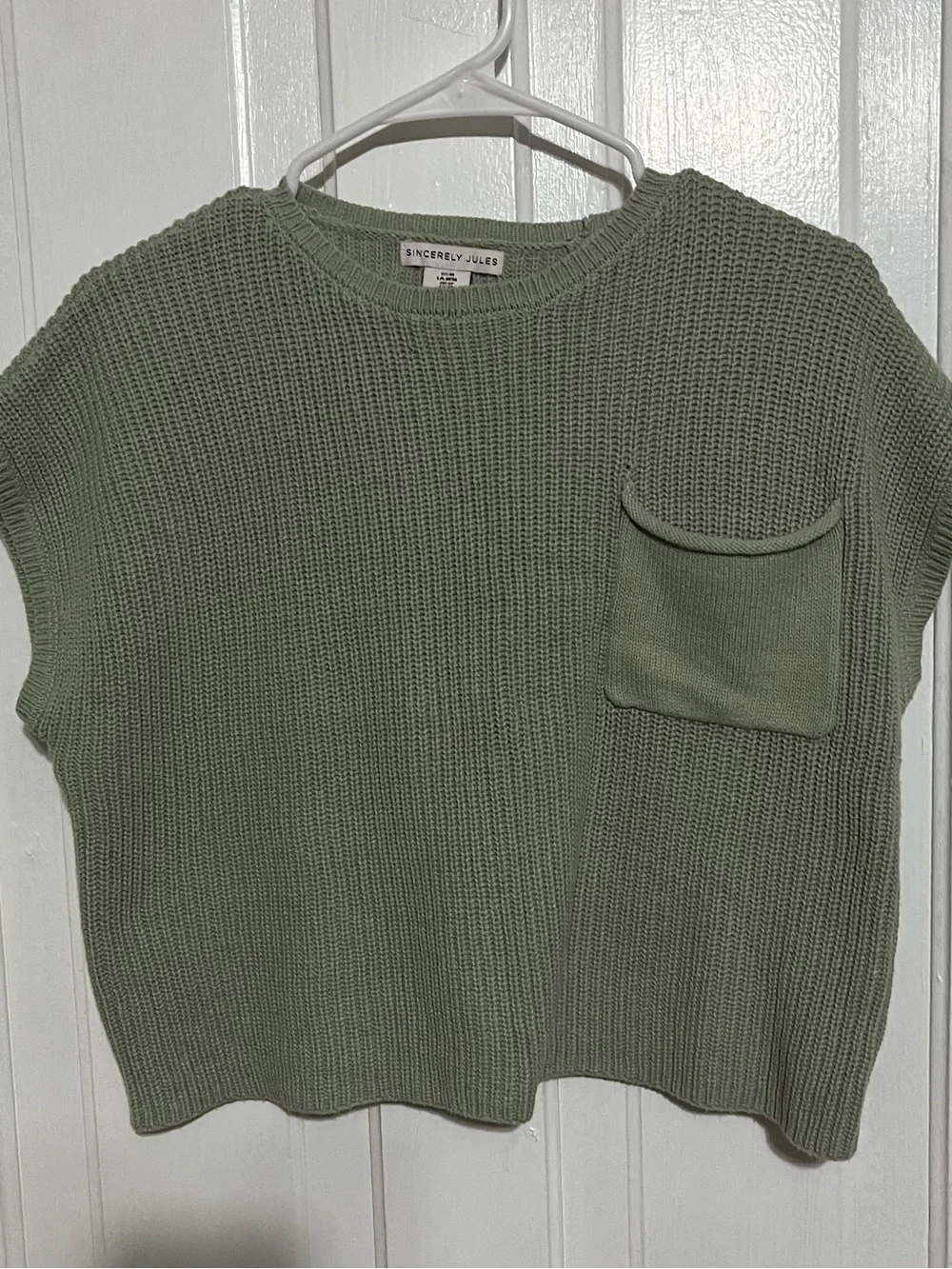 Casual Two-Piece Knit Lounge Set in Olive Green